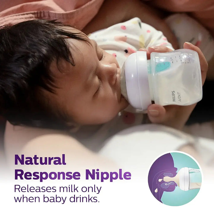 Philips Avent Natural Response Bottle with Airfree Vent (0M+) - 4oz/125ml (Single Pack)