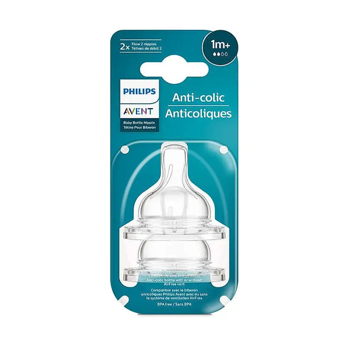 Philips Avent Anti-colic Teat (1M+) (Twin Pack)