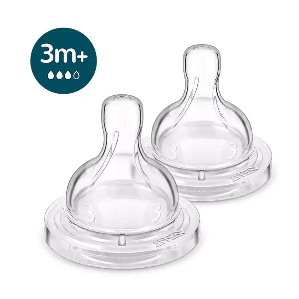 Philips Avent Anti-colic Teat (3M+) (Twin Pack)