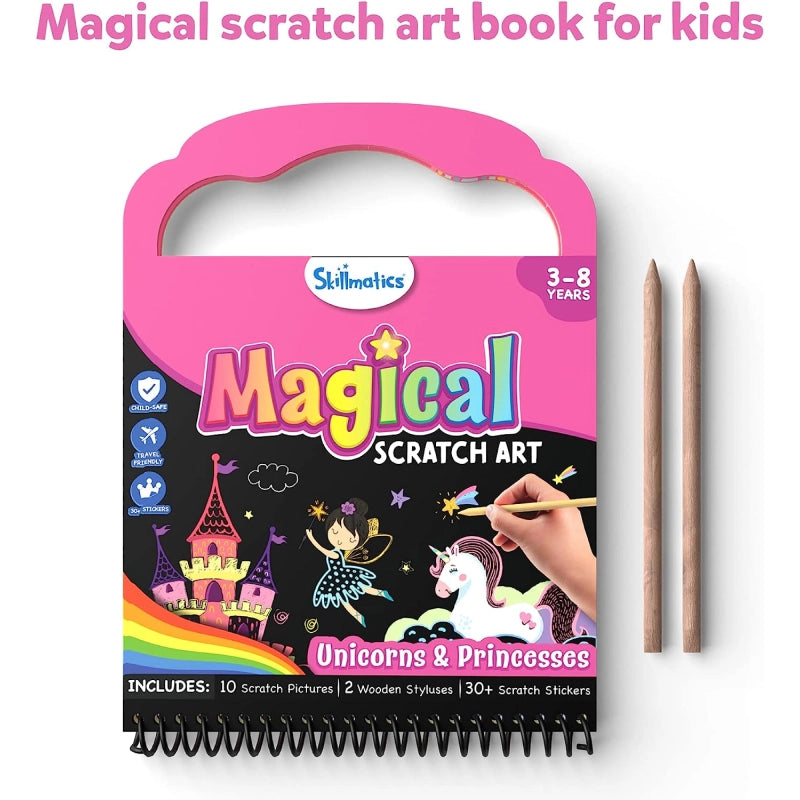 Skillmatics Magical Scratch Art Unicorns & Princesess