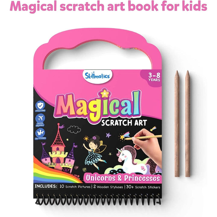 Skillmatics Magical Scratch Art Unicorns & Princesess