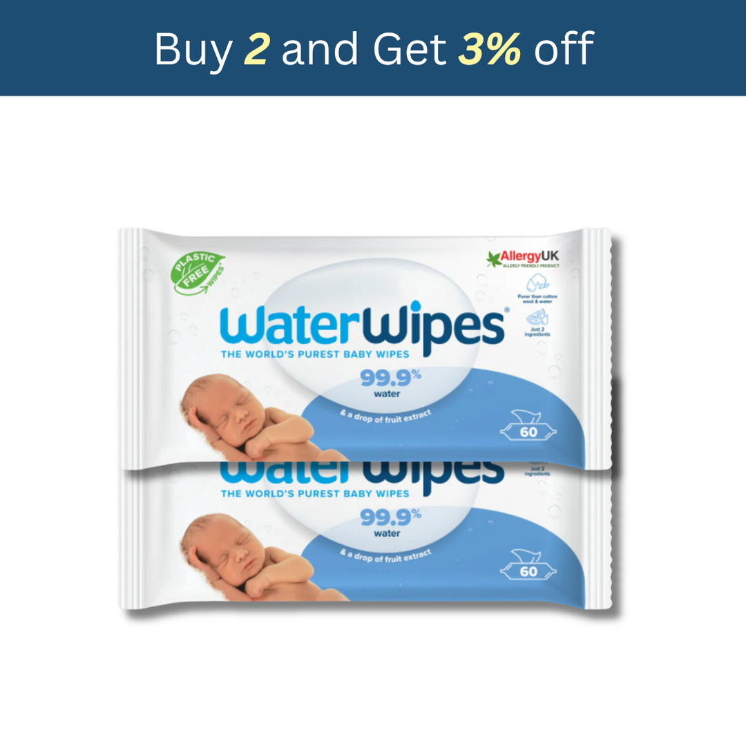 WaterWipes™ The World's Purest Baby Wipes 99.9% Water - Pack of 60