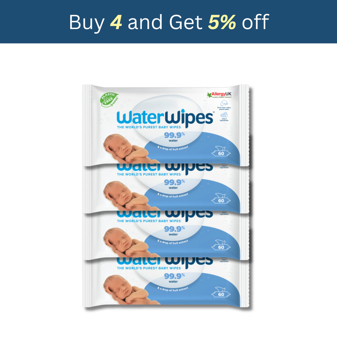 WaterWipes™ The World's Purest Baby Wipes 99.9% Water - Pack of 60