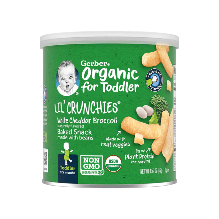 Gerber Organic Lil' Crunchies White Cheddar Broccoli (42g)