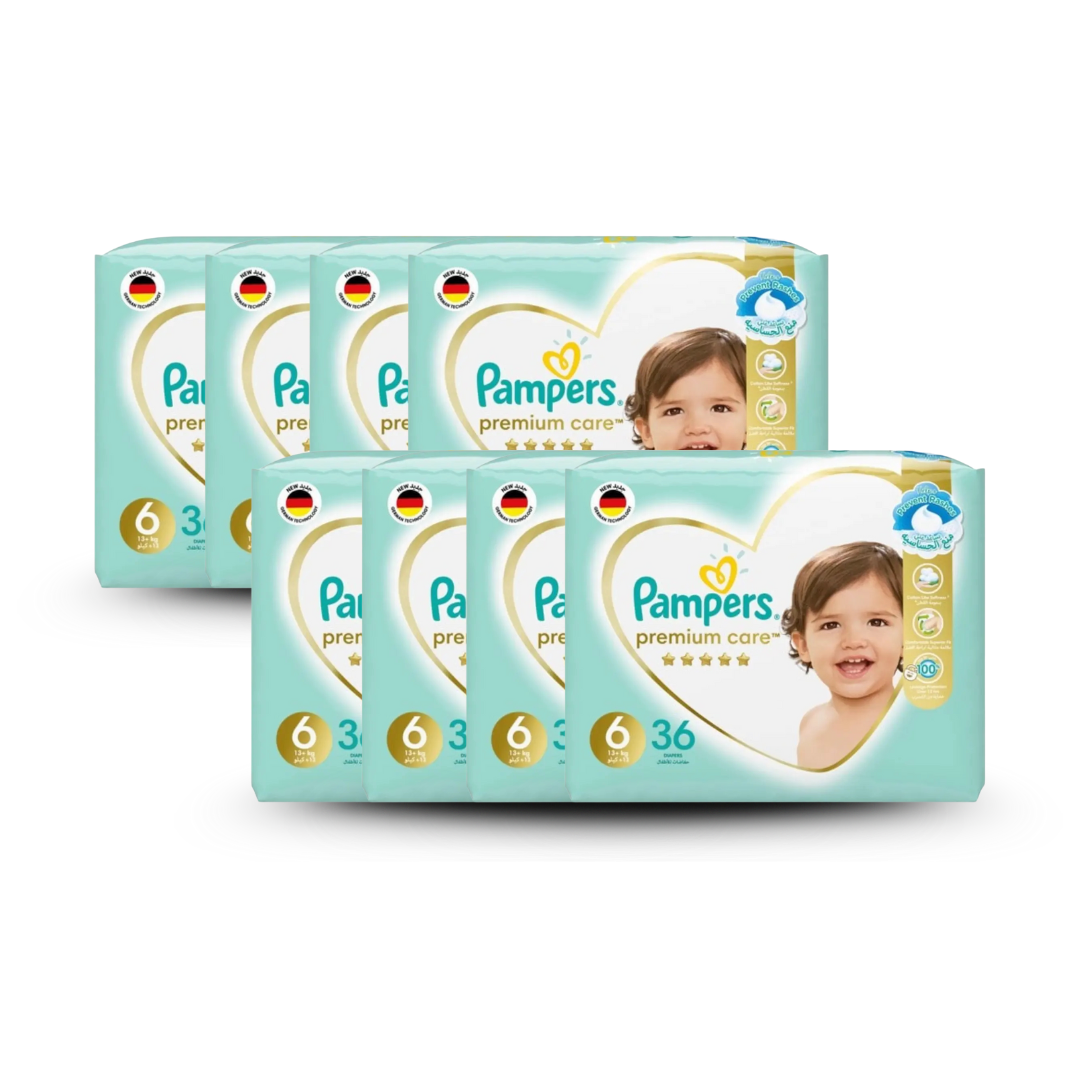 Pampers Premium Care Taped Diapers Size 6 (36 pcs) (13+KG)