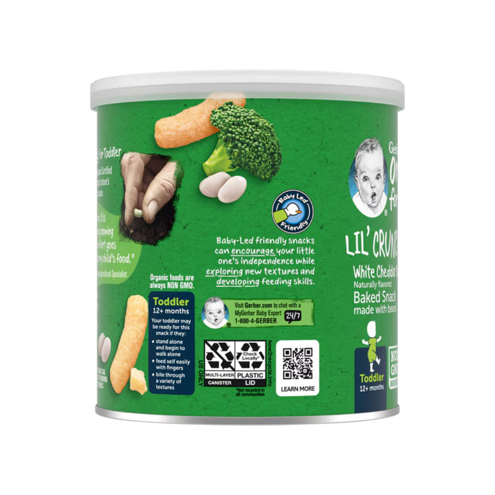 Gerber Organic Lil' Crunchies White Cheddar Broccoli (42g)