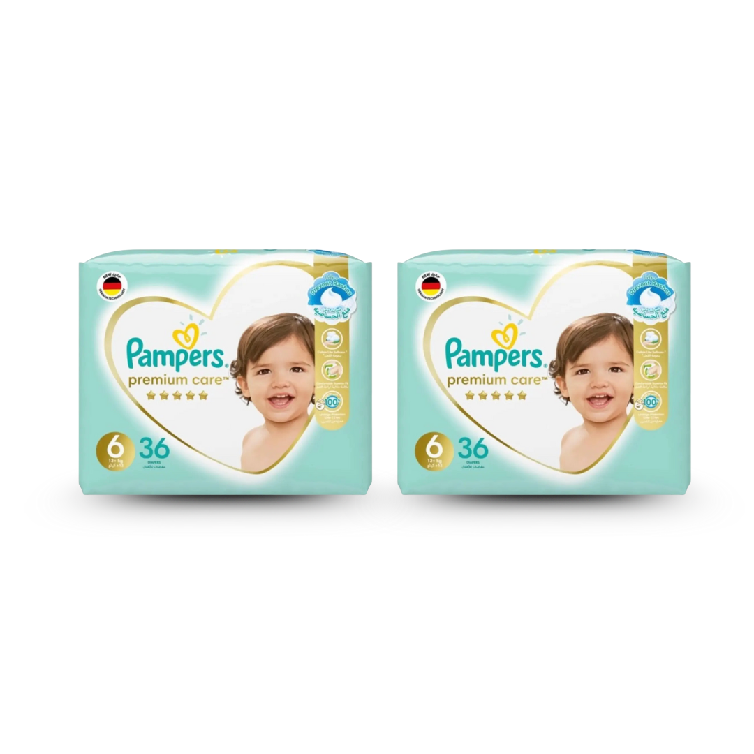 Pampers Premium Care Taped Diapers Size 6 (36 pcs) (13+KG)
