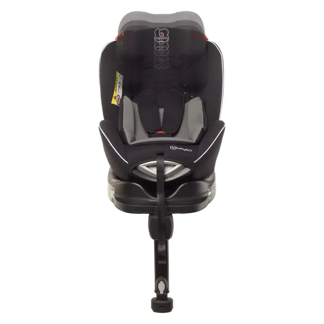 babyGO Fixleg Rotation 360 Car Seat - with ISOFIX and base (Black)