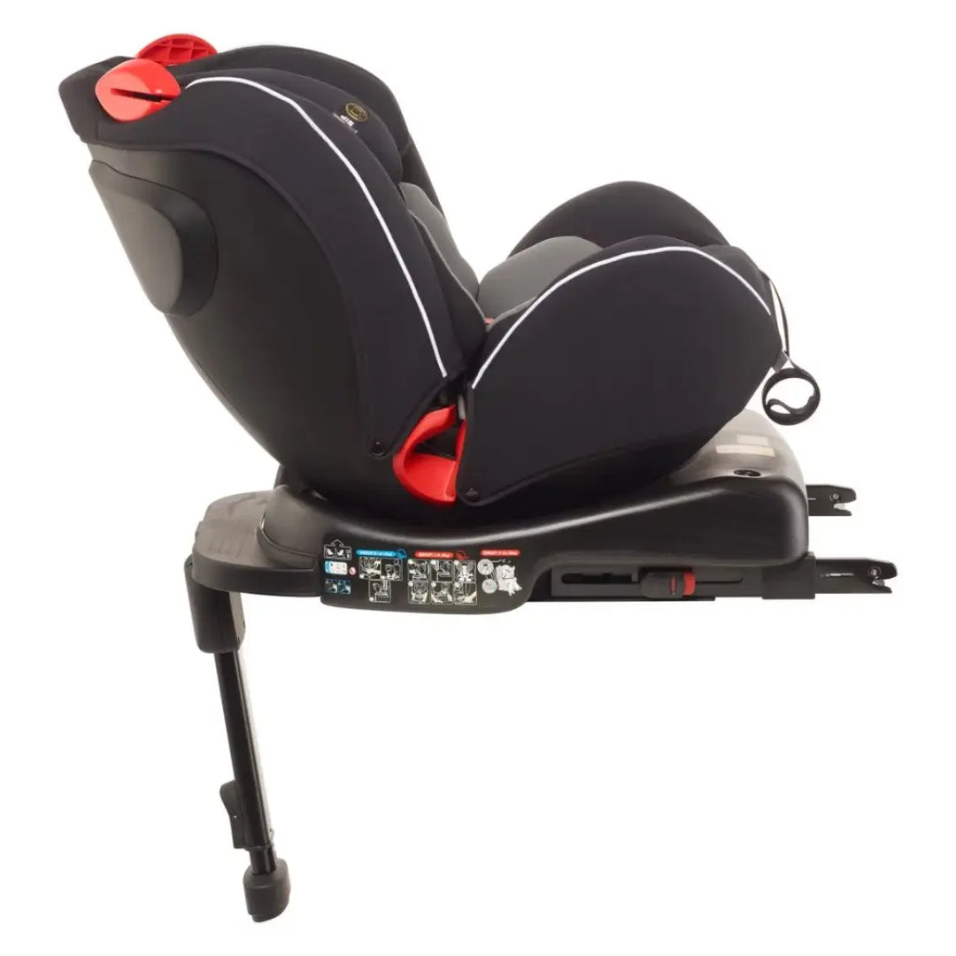 babyGO Fixleg Rotation 360 Car Seat - with ISOFIX and base (Black)