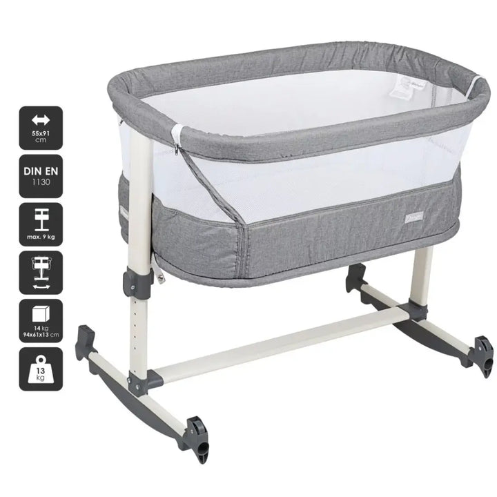 babyGO Vivaldi Bassinet (Grey)