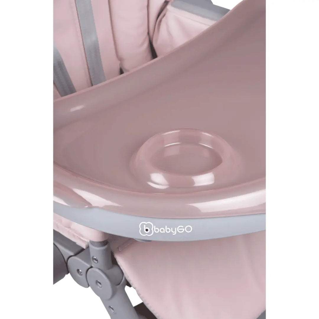 babyGO Divan High Chair - 2 in 1 (Pink)