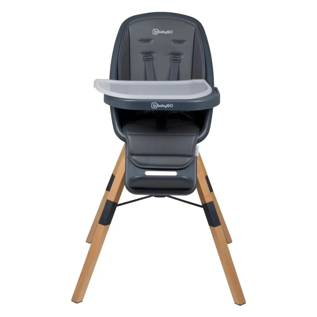 babyGO Carou 360 Rotation High Chair (Grey)