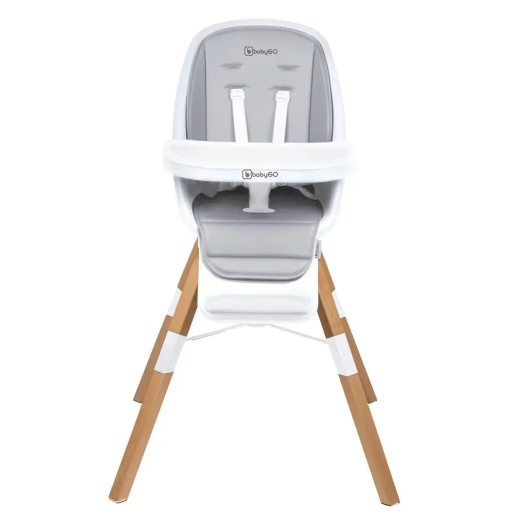 babyGO Carou 360 Rotation High Chair (White)