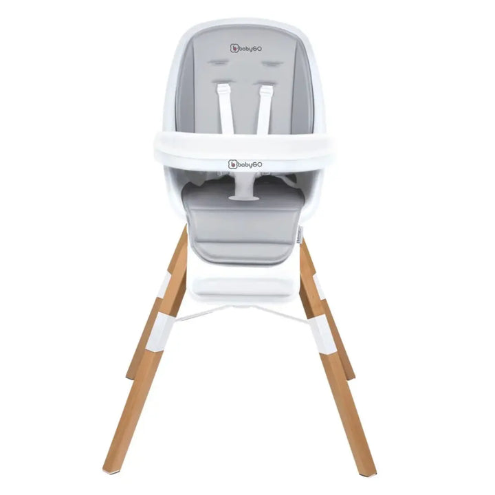 babyGO Carou 360 Rotation High Chair (White)