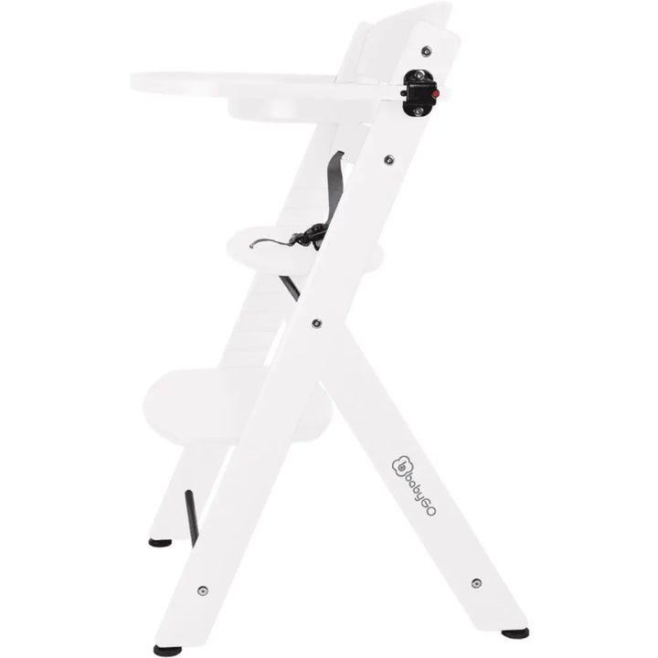 babyGO Family Wooden High Chair (White)