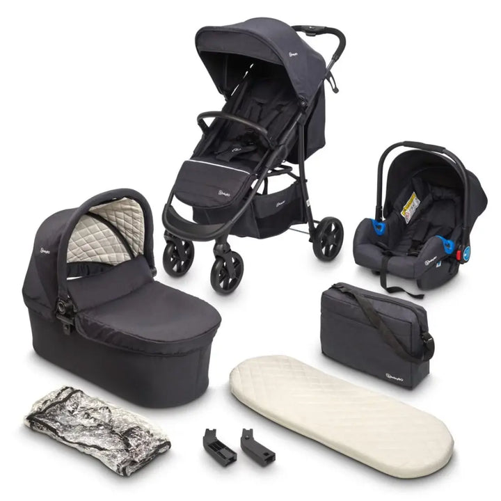 babyGO Style 3 in 1 Stroller Travel Set (Black)