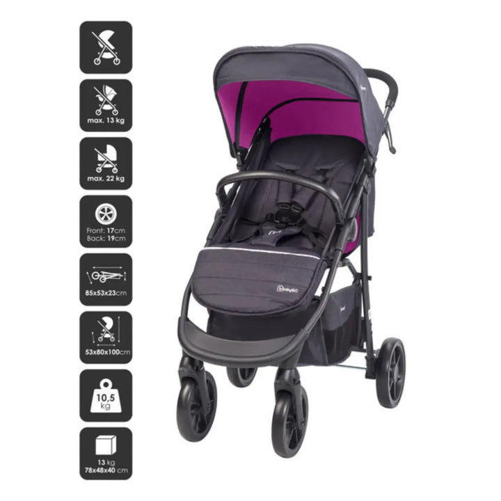 babyGO Style 3 in 1 Stroller Travel Set (Rosa)