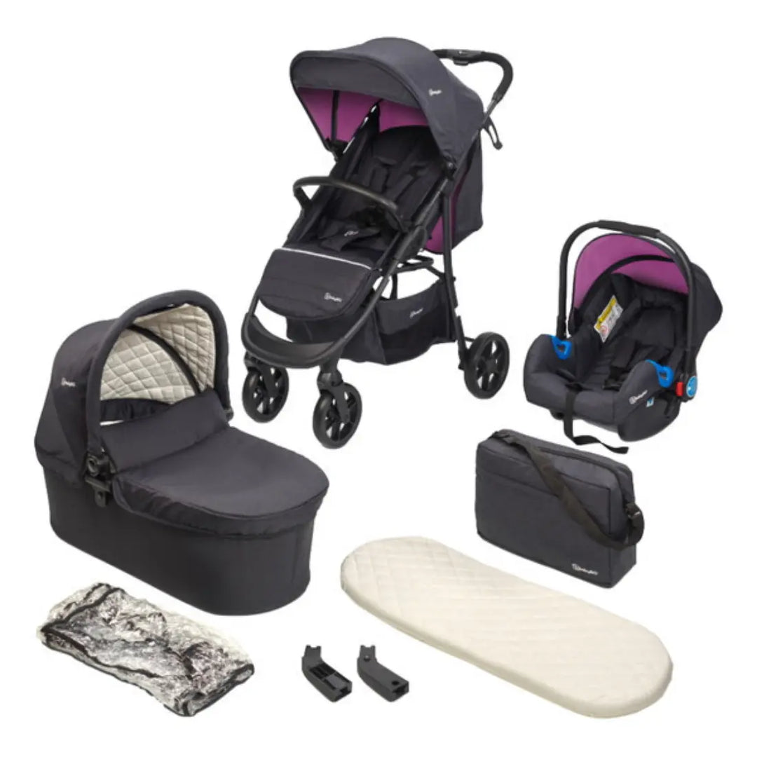 babyGO Style 3 in 1 Stroller Travel Set (Rosa)
