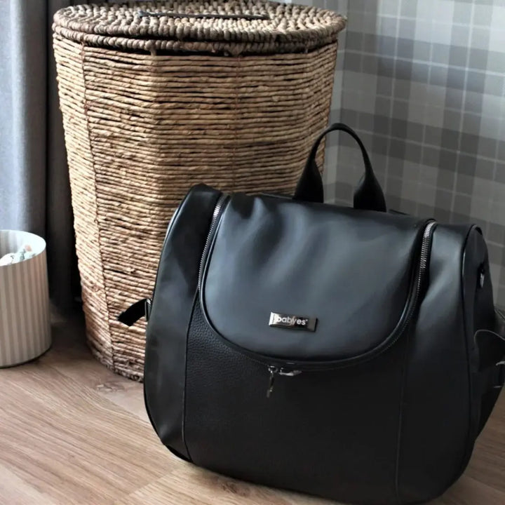 babyGO Diaper Bag (Black-1)