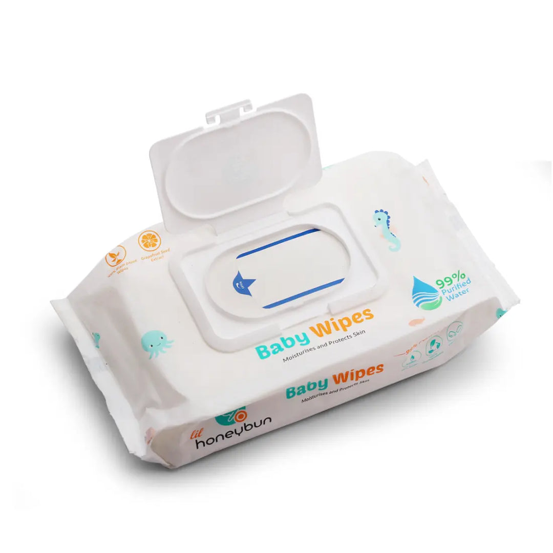 lil honeybun 99% Purified Water Baby Wipes (80 Wipes)