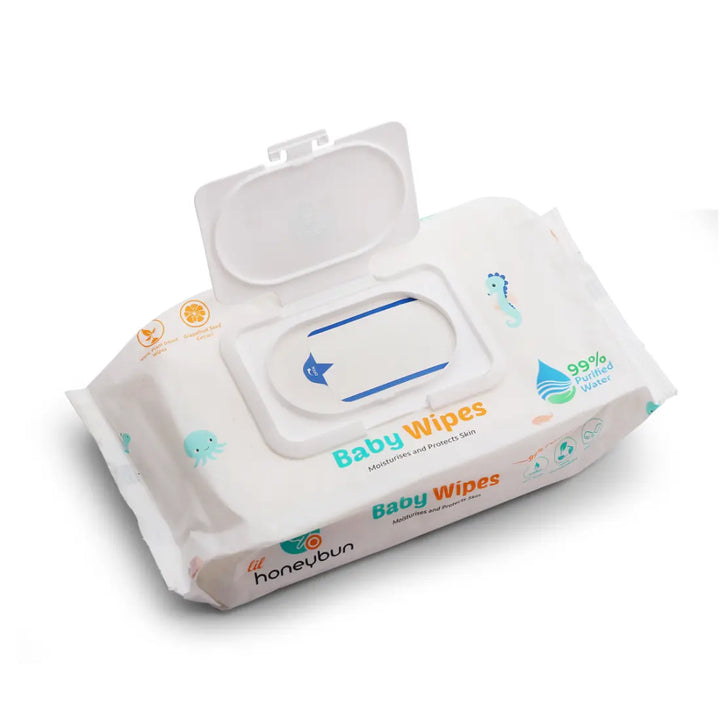 lil honeybun 99% Purified Water Baby Wipes (80 Wipes)