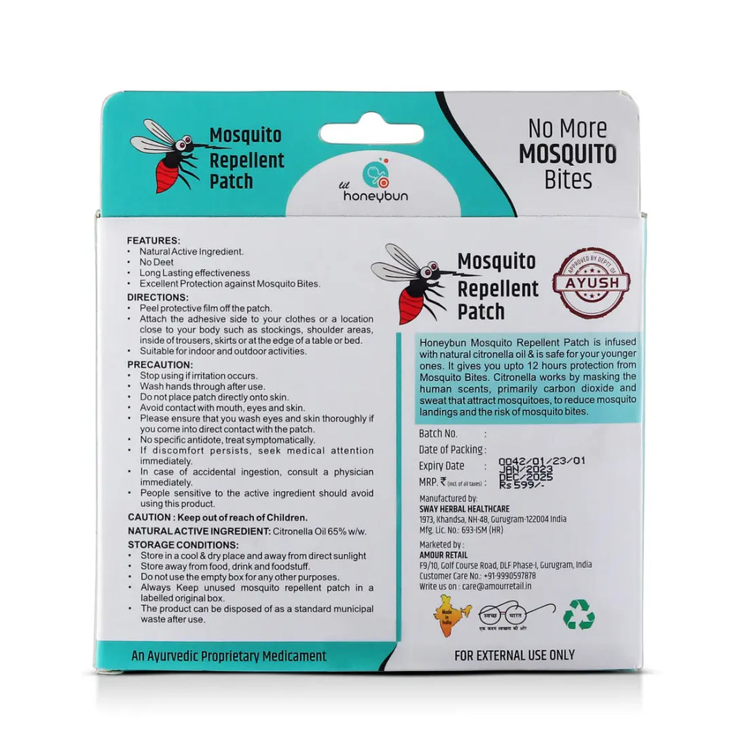 lil honeybun Mosquito Repellent Patches (50 Patches)