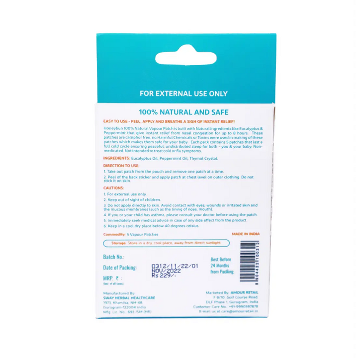 lil honeybun 100% Natural Vapour Patches (5 Patches)