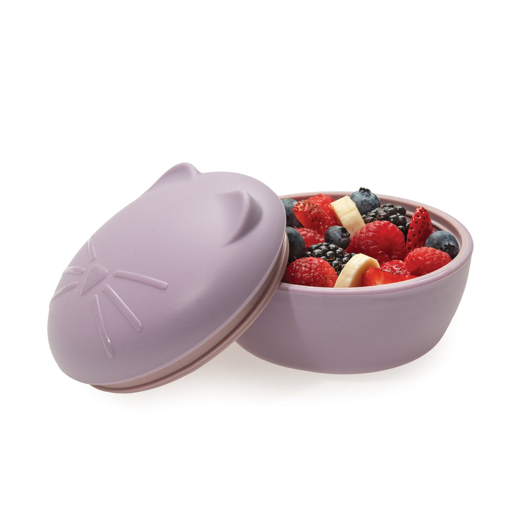 melii Silicone Bowl with Lid - Cat