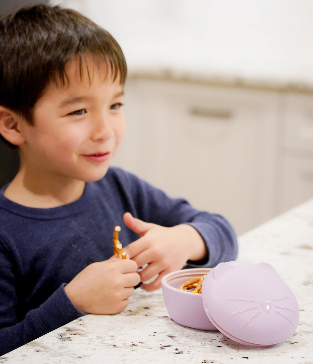 melii Silicone Bowl with Lid - Cat