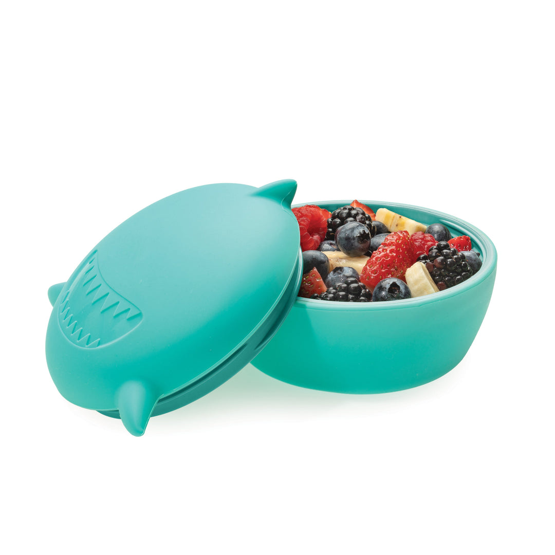 melii Silicone Bowl with Lid - Shark