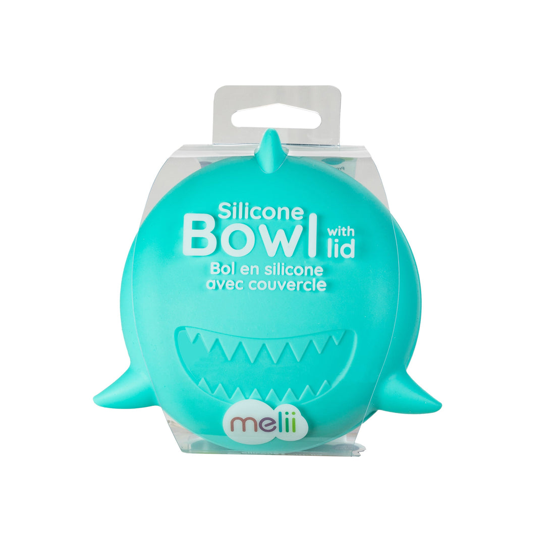 melii Silicone Bowl with Lid - Shark