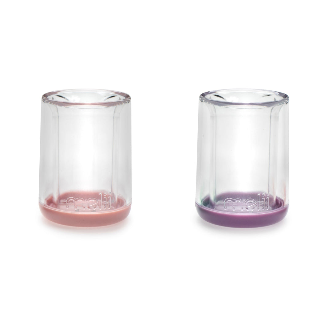 melii Double Walled Bear Cup - 2 pack (Pink/Purple)