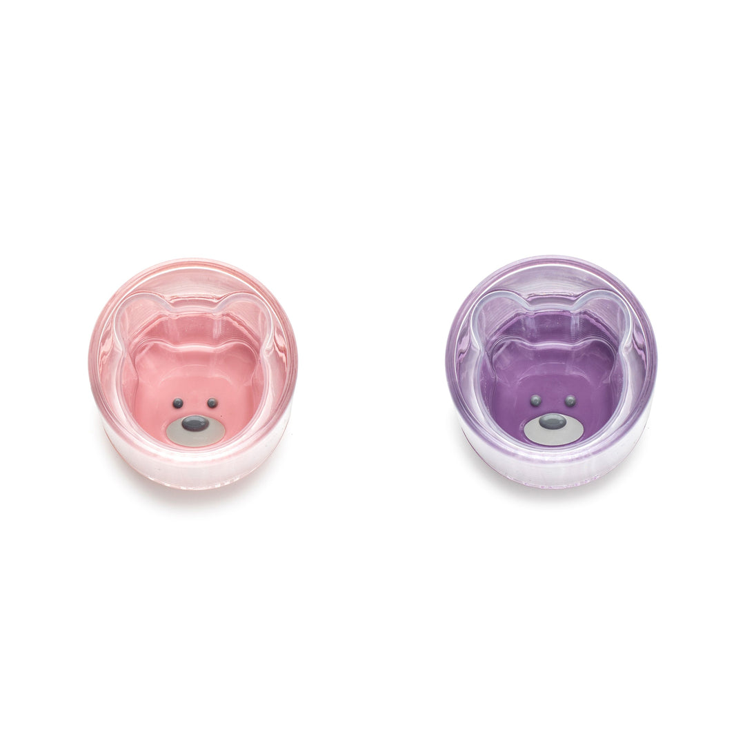 melii Double Walled Bear Cup - 2 pack (Pink/Purple)