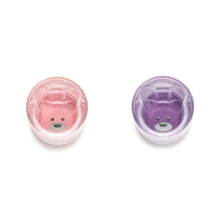 melii Double Walled Bear Cup - 2 pack (Pink/Purple)