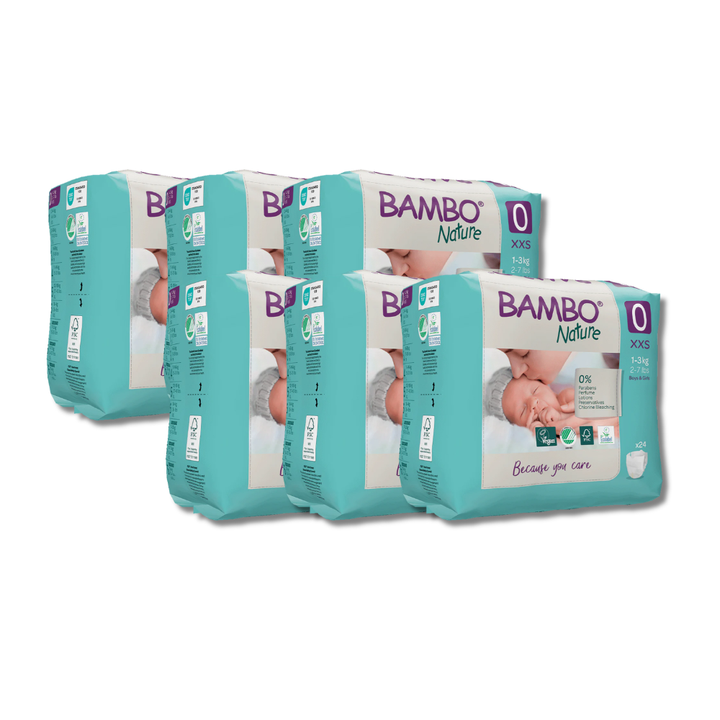 Bambo Nature Taped Diapers Size 0 (XXS) (24 pcs) (1-3 kg)