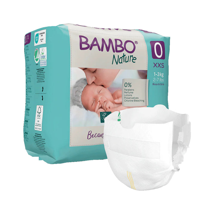 Bambo Nature Taped Diapers Size 0 (XXS) (24 pcs) (1-3 kg)