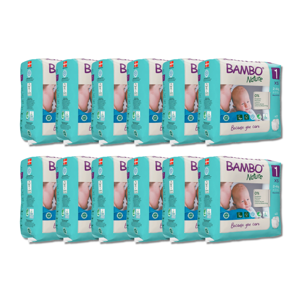 Bambo Nature Taped Diapers Size 1 (XS) (22 pcs) (2-4 kg)