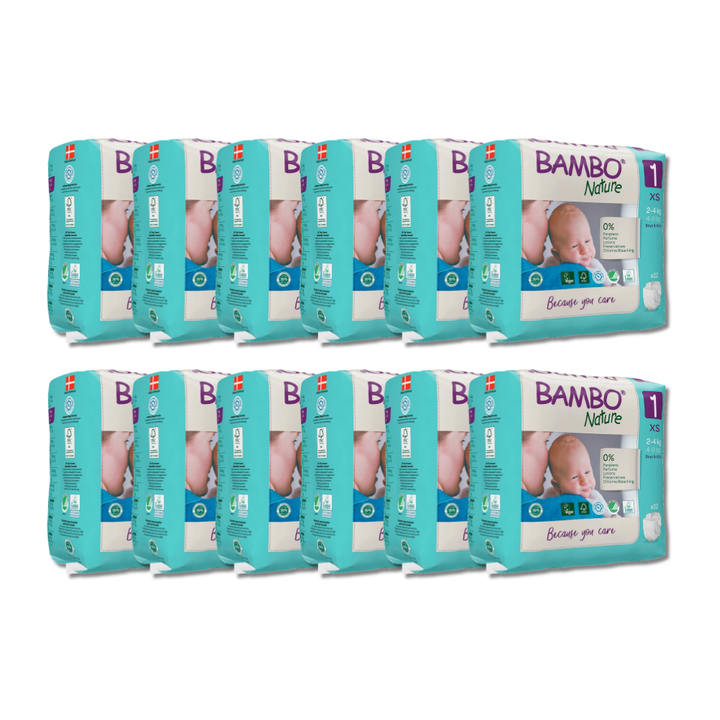 Bambo Nature Taped Diapers Size 1 (XS) (22 pcs) (2-4 kg)