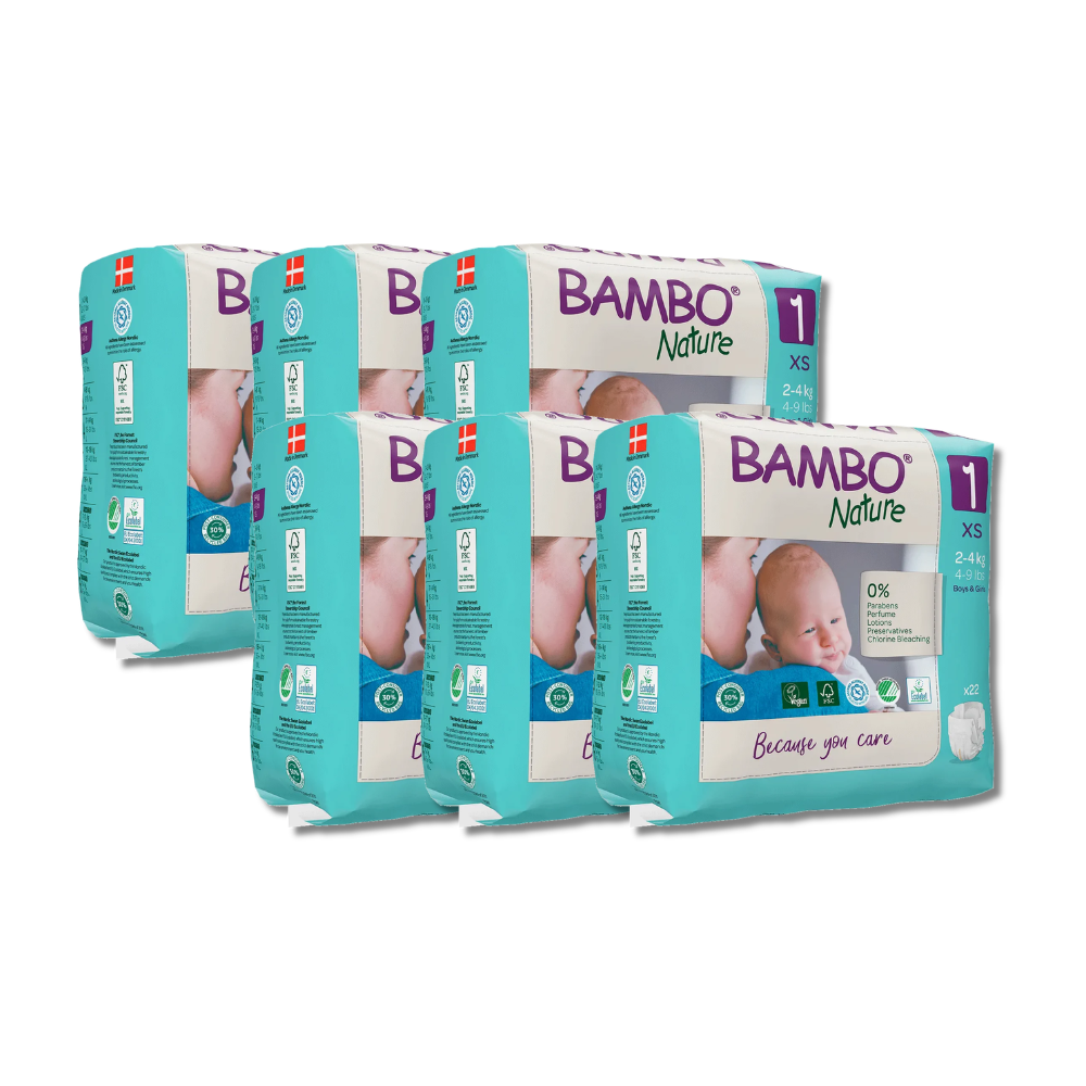 Bambo Nature Taped Diapers Size 1 (XS) (22 pcs) (2-4 kg)