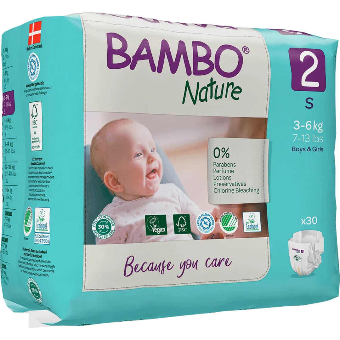 Bambo Nature Taped Diapers Size 2 (S) (30 pcs) (3-6 kg)