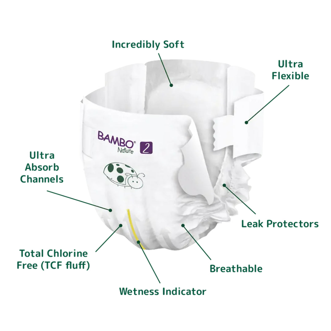 Bambo Nature Taped Diapers Size 2 (S) (30 pcs) (3-6 kg)