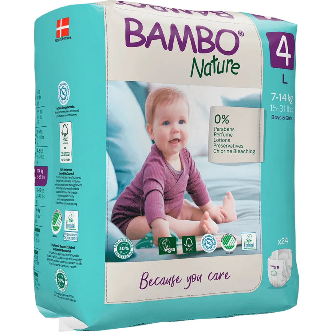 Bambo Nature Taped Diapers Size 4 (L) (24 pcs) (7-14 kg)