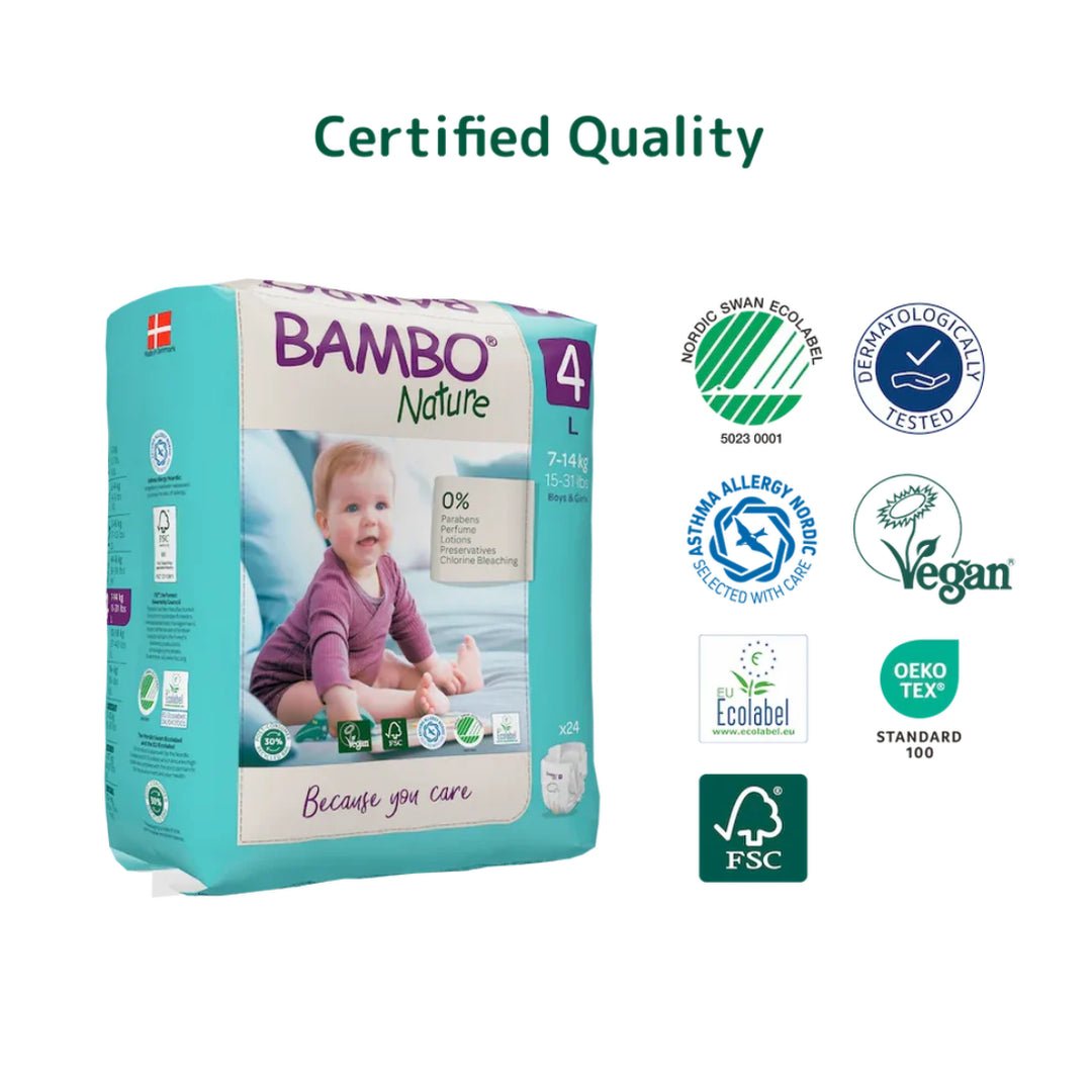 Bambo Nature Taped Diapers Size 4 (L) (24 pcs) (7-14 kg)