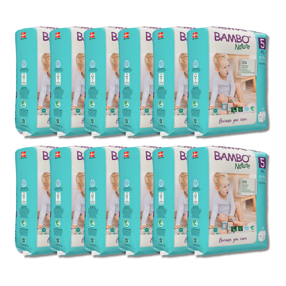 Bambo Nature Taped Diapers Size 5 (XL) (22 pcs) (12-18 kg)