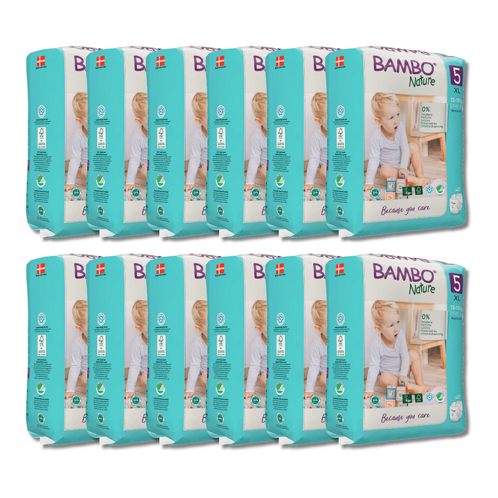 Bambo Nature Taped Diapers Size 5 (XL) (22 pcs) (12-18 kg)