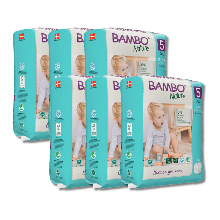 Bambo Nature Taped Diapers Size 5 (XL) (22 pcs) (12-18 kg)