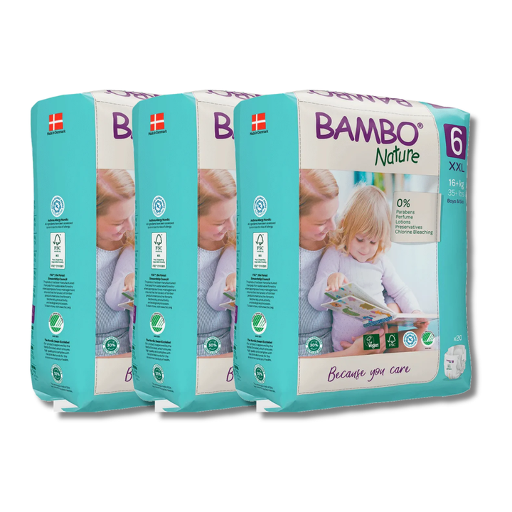 Bambo Nature Taped Diapers Size 6 (XXL) (20 pcs) (16+ kg)
