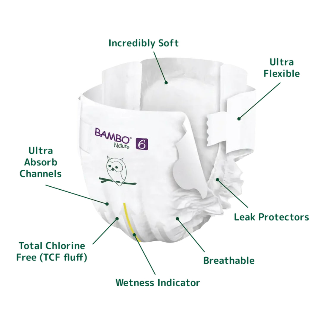 Bambo Nature Taped Diapers Size 6 (XXL) (20 pcs) (16+ kg)