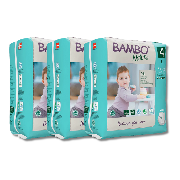 Bambo Nature Pants Diapers Size 4 (L) (20 pcs) (7-12 kg)