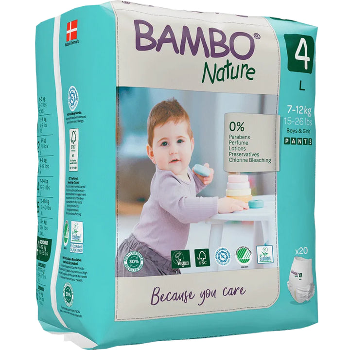 Bambo Nature Pants Diapers Size 4 (L) (20 pcs) (7-12 kg)